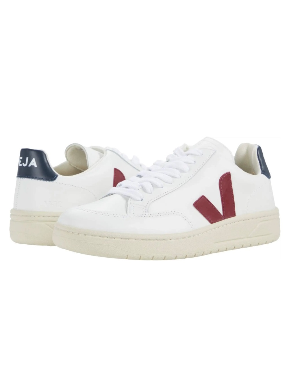 Veja V-12 Sneaker in Extra White & Marsala Nautico US 5 EU 36